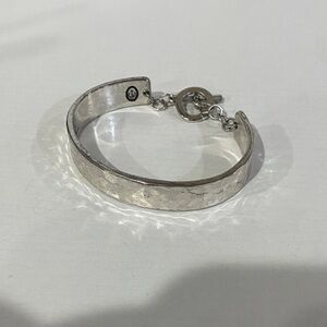 ‘she Believed she could’ Bangle Cuff Silver Bracelet